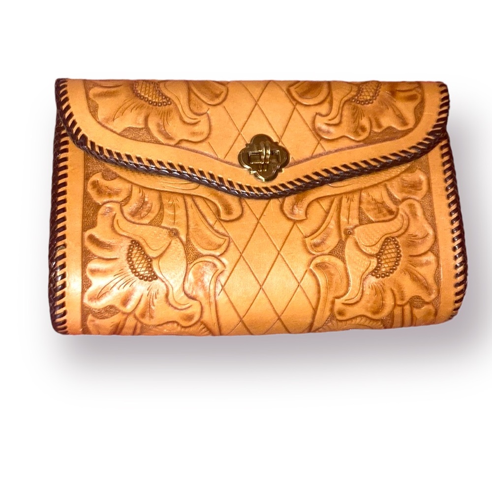 Vintage Leather clutch sz. Medium